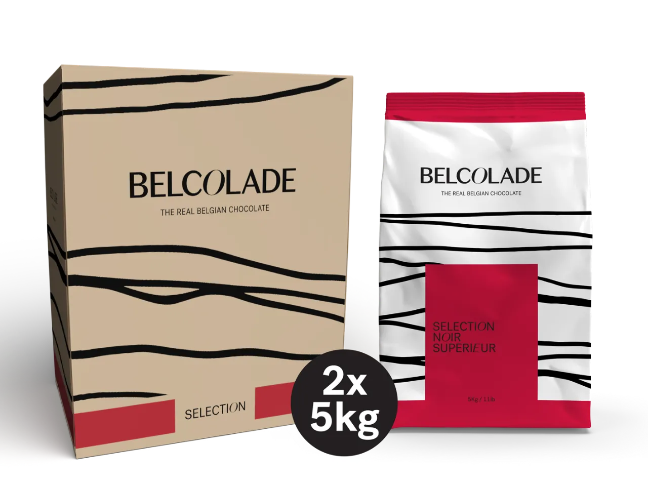 ベルコラーデ チョコレーSELECTION NOIR SUPERIEUR 5kg Belcolade Selection Noir Superieur J Cacao-Trace - Puratos